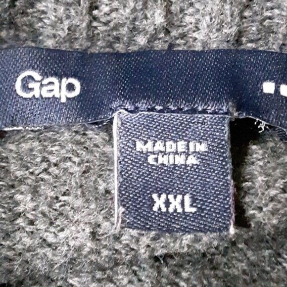 Gap Men Grey Half Button Long Sleeve Sweater size XXL - Picture 3 of 12